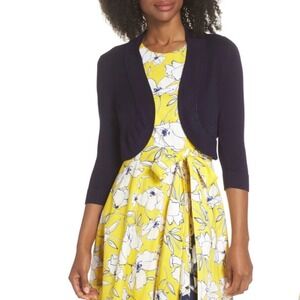 Eliza J Black Bolero Open Cropped Cardigan NWT Size M